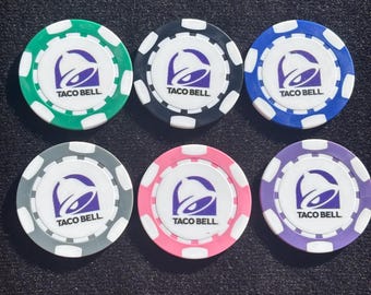 タコベル ポーカーチップ 6ストライプ ABS製 ※帽子ピンやボールマーカーは他の出品をご覧ください