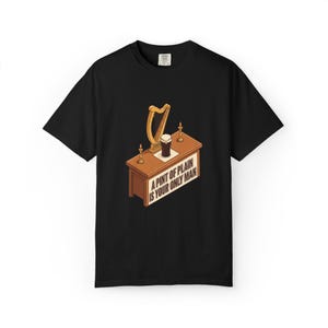 Guinness T-shirt: Garment-Dyed Cotton Pub Counter Harp Print image 1