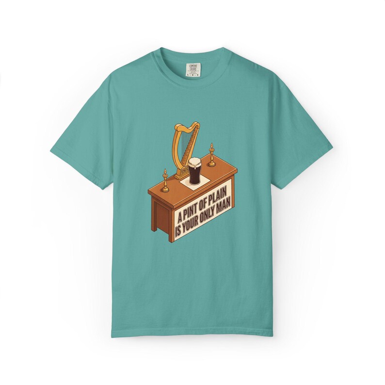 Guinness T-shirt: Garment-Dyed Cotton Pub Counter Harp Print image 5