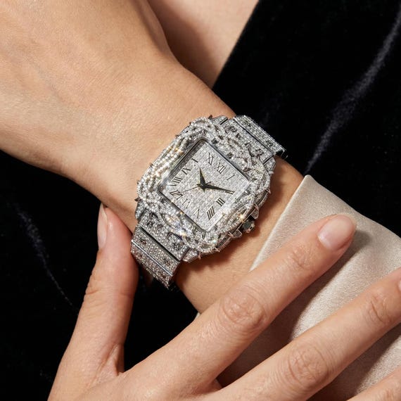 Men Fashion Watch With Square Dial | Gold Tone Statement Wristwatch | Elegant Everyday Timepiece