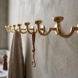 Solid Brass Wall Hook - Unlacquered Brass