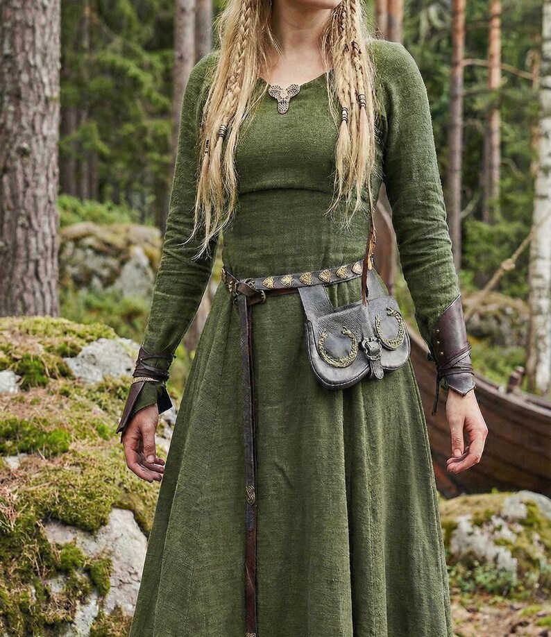Robe M di vale Viking Pour Femme Costume Nordique Rustique Robe De 