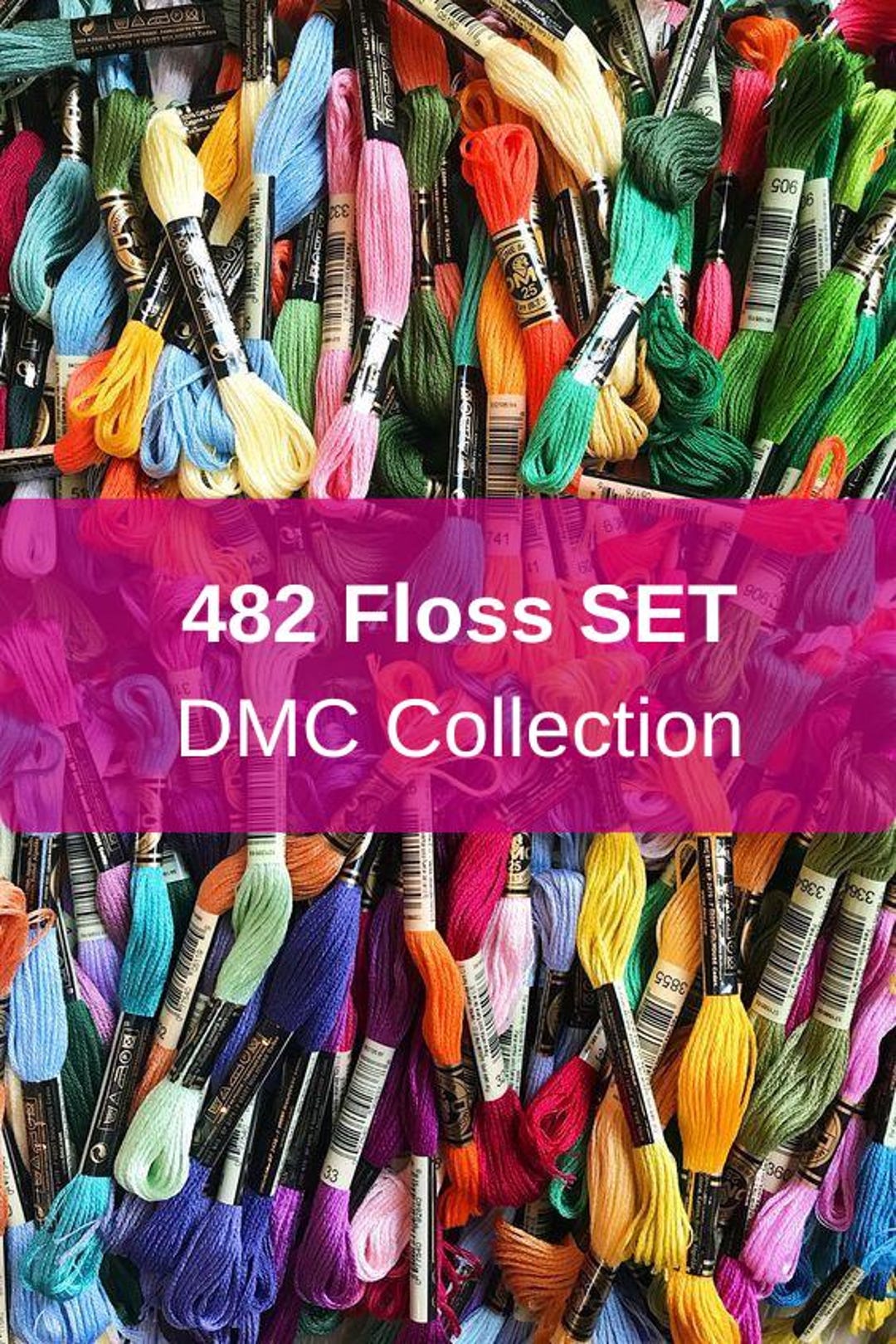 DMC Embroidery Floss Full Set – 482 Colors Thread Collection, Complete ...