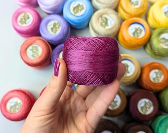 Silk Thread for DIY art - Crochet, Lace, Jewelry Yarn - Pick Your Color