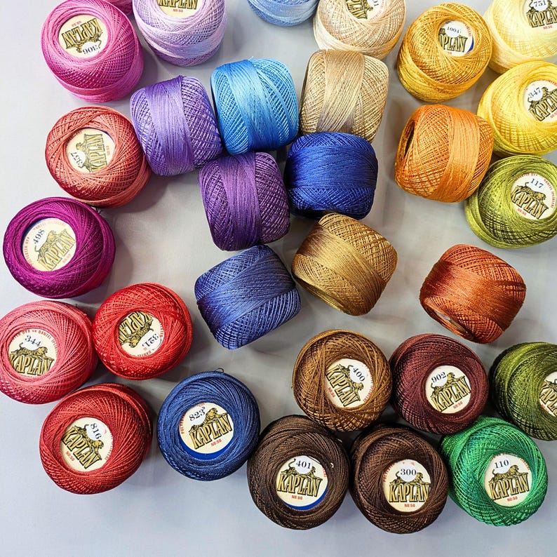 Silk Thread for DIY art - Crochet, Lace, Jewelry Yarn - Pick Your Color image 7