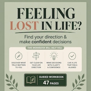 Feeling Lost in Life? Find Your Direction & Make More Confident Decisions – Core Values Workbook (47 Pages, Digital Download)