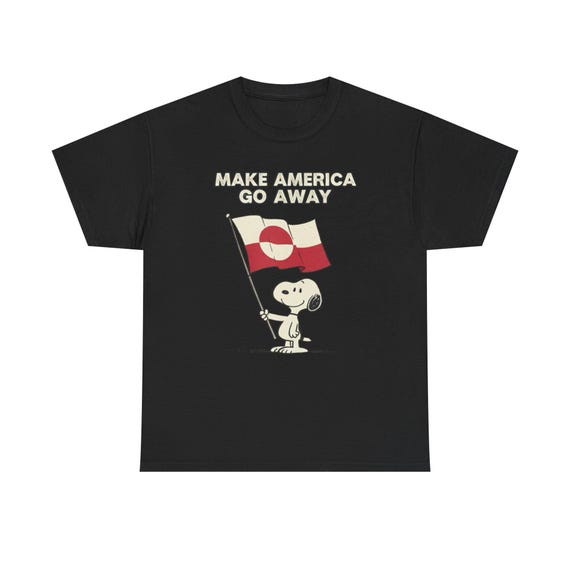 Maglietta Groenlandia USA stampa digitale | t-shirt con scritta make America go away | maglietta Groenlandia | t-shirt supporto Groenlandia