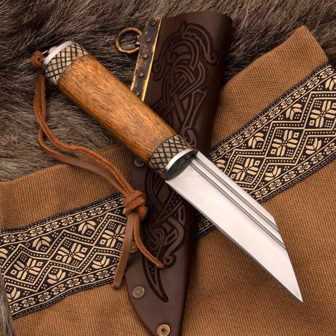 Viking Huntsman's Hadseax Handmade Seaxknife With Hard Wood