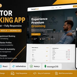 Doctor Booking App – Next.js SaaS with Admin Dashboard (Digital Download)