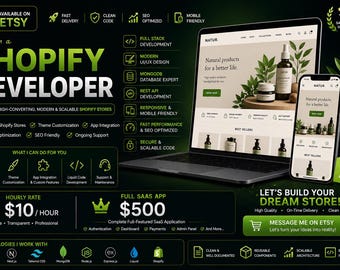 Usługa dla programistów Shopify | Sklep niestandardowy, motyw, integracja aplikacji, optymalizacja szybkości SEO