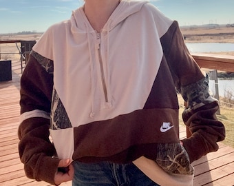 Nike camouflage hoodie met patchwork