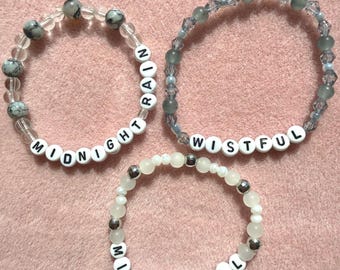 Moonlit Stack | Solitude Era Stack | Handmade Beaded Bracelet Stack | Friendship Bracelets | Taylor-Inspired Jewelry