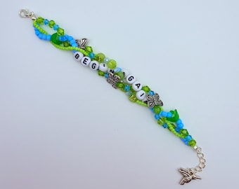 Becoming Era | Handmade Triple Strand Bead Bracelet | “Begin Again" & "Bloom" | Taylor Inspired Swiftie Gift | Growth Healing