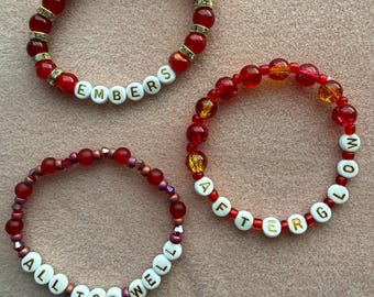 Slow Burn Stack | Burning Era Stack | Handmade Beaded Bracelet Stack | Friendship Bracelets | Taylor-Inspired Jewelry