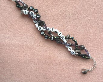Defiance Era | Handmade Triple Strand Bead Bracelet | “I did something bad” & “Ruthless” | Swiftie Inspired Gift