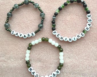 Reckoning Stack | Defiance Era Stack | Handmade Beaded Bracelet Stack | Friendship Bracelets | Taylor-Inspired Jewelry