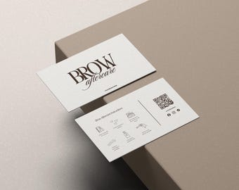 Plantilla de tarjeta de cuidados posteriores para cejas / Tarjeta de cuidados para cejas editable en Canva / Cuidados posteriores al laminado de cejas / Tarjeta imprimible para salón de belleza