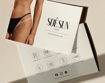 Spray Tan Aftercare Card Template | Spray Tanning Instructions | Editable Canva Care Card | Spray Tan Artist Template | Instant Download