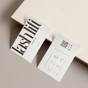 Lash Lift Aftercare Cards | Lash Tech Business Card | Editable on Canva Eyelash Care Card | Printable Salon Template | Lash Extension Card