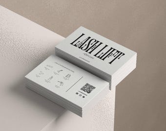 Nazorgkaarten wimperlifting | Lash Tech-visitekaartje | Bewerkbaar op canvas wimperverzorgingskaart | Afdrukbare salonsjabloon | Wimperverlengingskaart