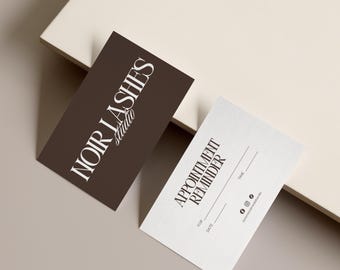Lash Appointment Reminder Card Template | Editable Canva Lash Tech Booking Card | Printable Rebooking Card for Lash Lift & Extensions