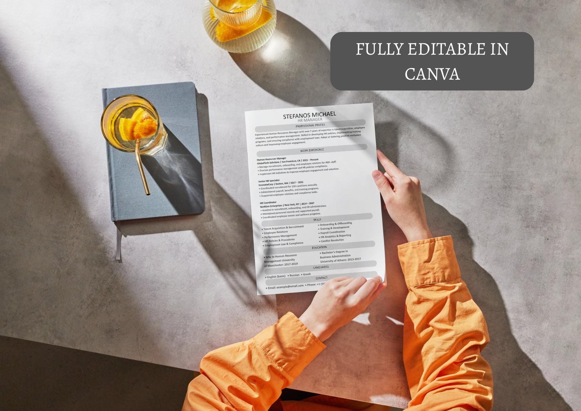 ATS Resume Templates Bundle | 5 Professional CV Designs (canva Editable ...