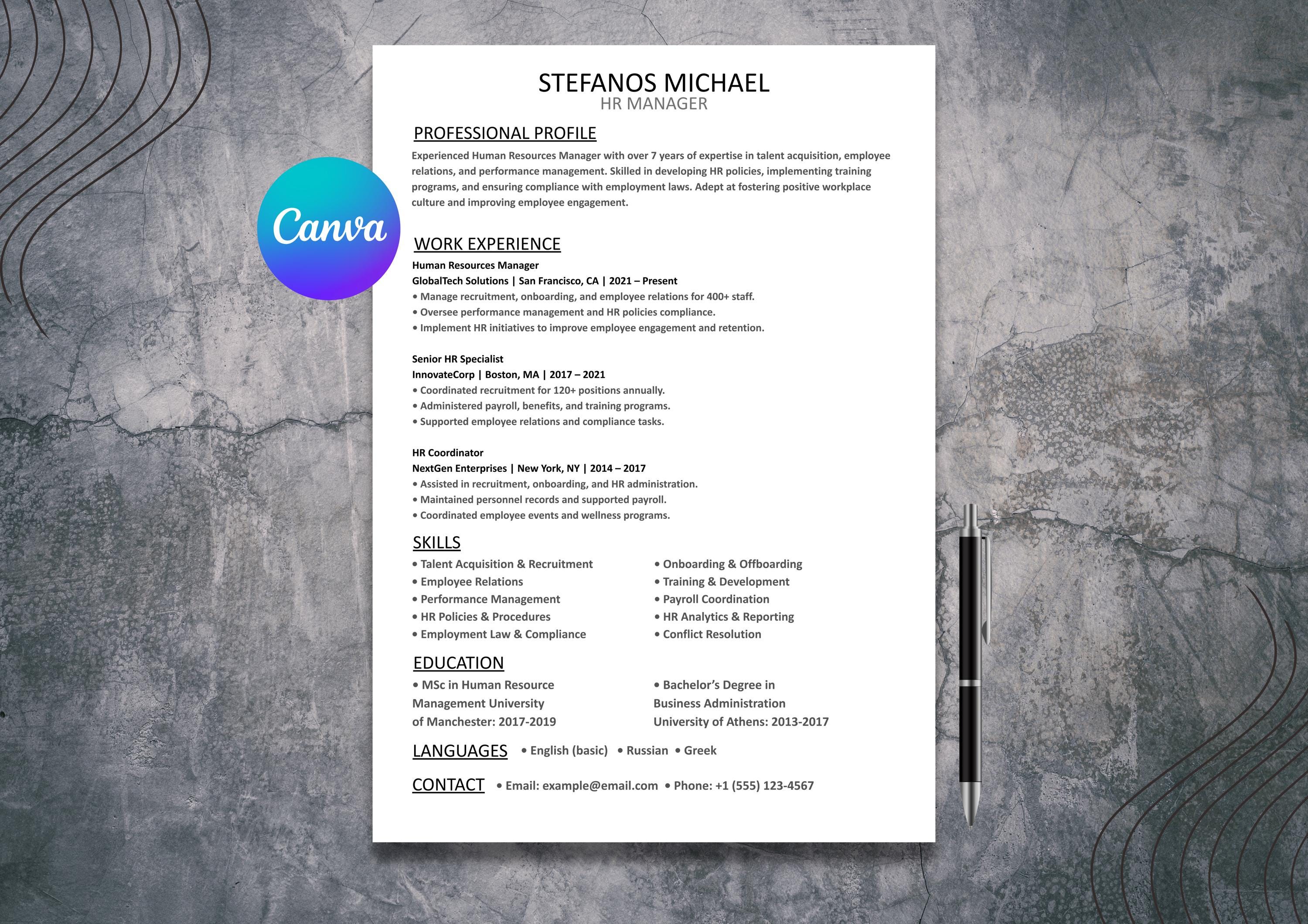ATS Resume Templates Bundle | 5 Professional Minimalist CV Designs ...