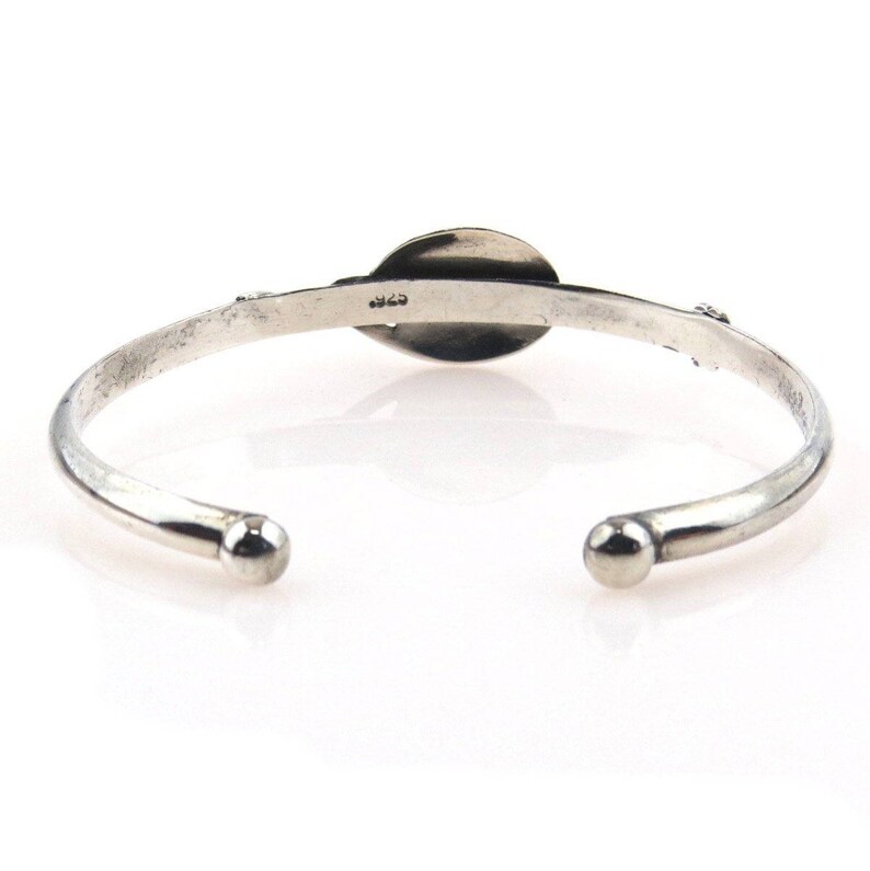 Adjustable Sterling Silver Lapis Lazuli Studio Made Cuff Bracelet 7.5