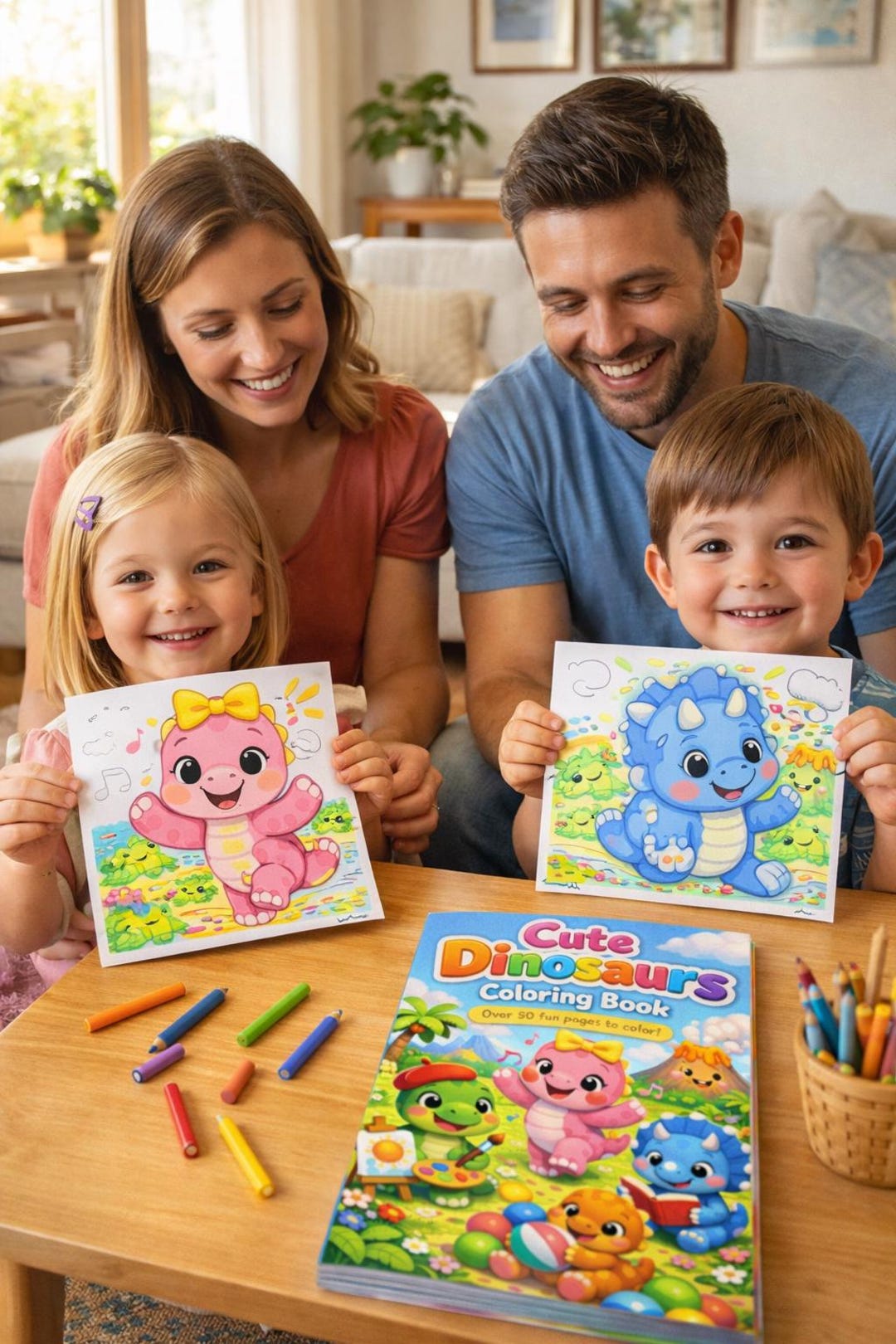 Cute Dinosaurs Coloring Book PDF – 50+ Fun Pages for Kids | Printable ...