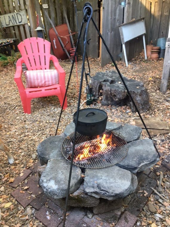 Firepit Tripod Kettle Prop Etsy