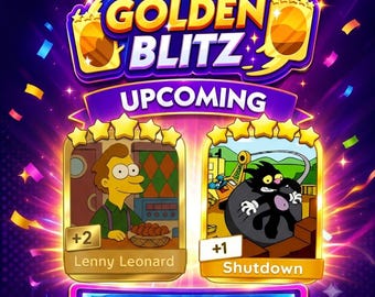 Golden Blitz Event - Monopoly_GO 5 Star Stickers - ( Shutdown & Lenny Leonard )
