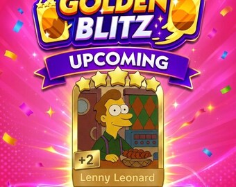 Golden Blitz Event - Monopoly_GO 5 Star Stickers - Fast Delivery ( Lenny Leonard )