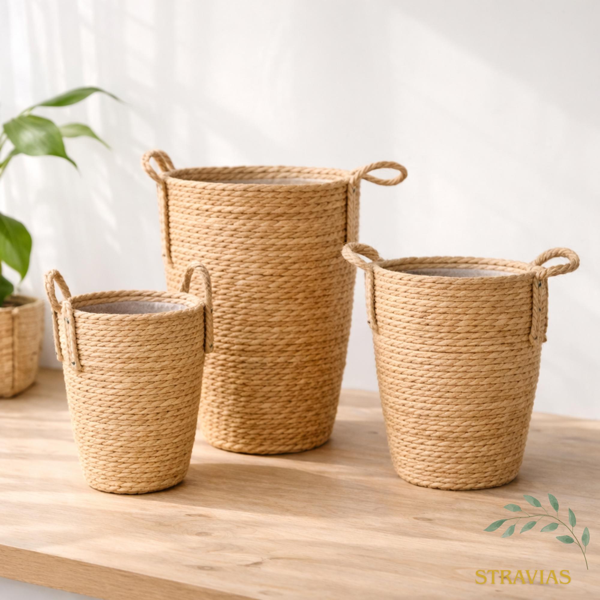 Panier en raphia et rotin multicolore d37cm - Seguia | Fabrique de Styles