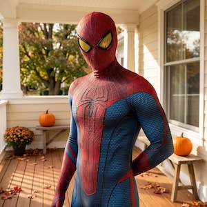 Leoptics 大人 スパイダーマンコスプレ Spider man costume adult men