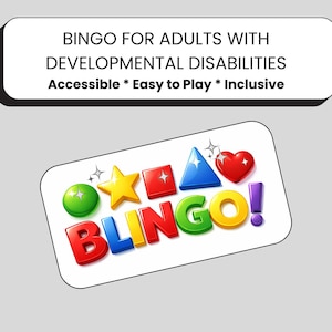 Juego de bingo accesible para adultos con discapacidad intelectual - BLINGO imprimible