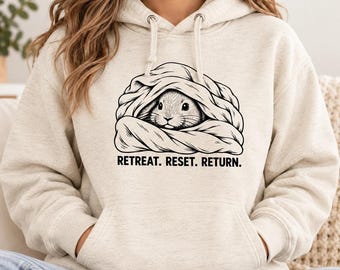 Funny Tired Rabbit Hoodie, Sleepy Bunny Sweatshirt, Nap Lover Gift, Introvert Pullover
