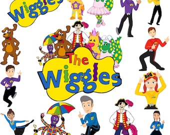 The Wiggles Clipart PNG | Kids Cartoon Characters Digital Download | Nursery Music Group Clipart | Sublimation Design