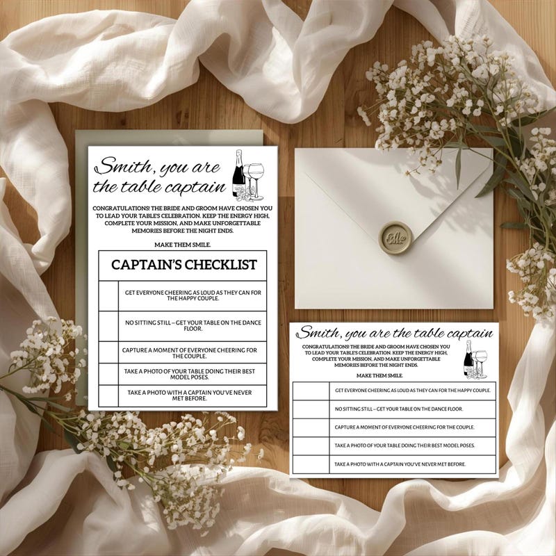 Table Captain Sign Table Captain for Wedding - Etsy