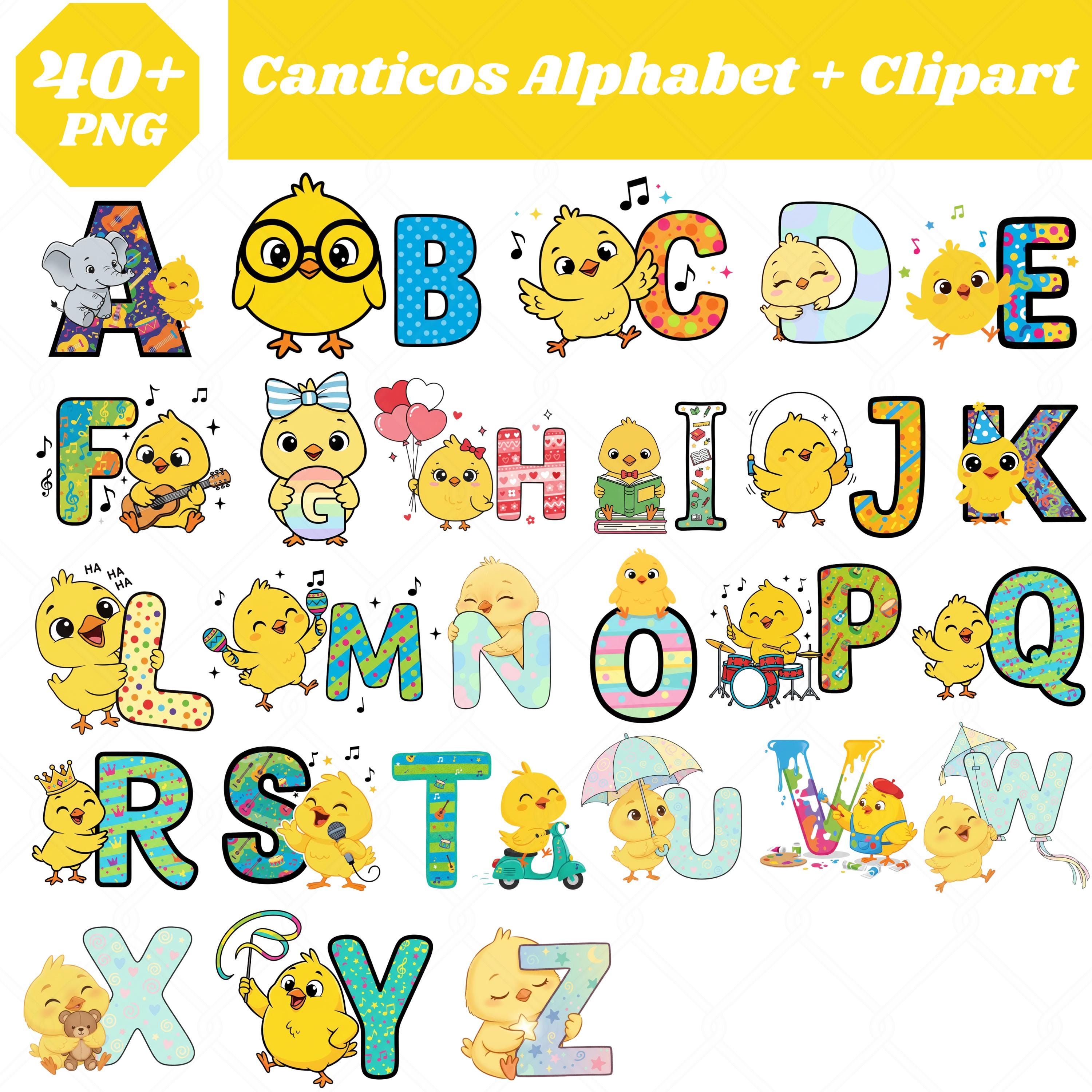40+ Canticos Alphabet PNG Clipart | Spanish ABC Letters | Kids Learning ...
