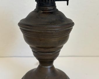 Vintage mini olielamp, rustieke messingkleurige petroleumlamp, antieke stijl, kleine metalen lantaarn, primitieve boerderijdecoratie