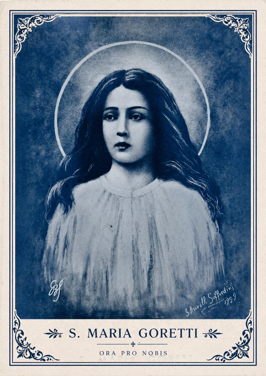 Saint Maria Goretti Printable Catholic Art Vintage Religious Wall Decor ...