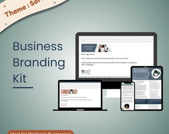 Wellness Business Branding Kit | Canva Email Banners, Signatures (Digital Download)