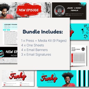 Edgy Grunge Business Branding Kit Canva – Media Press Kit, One Sheets, Email Signatures image 3