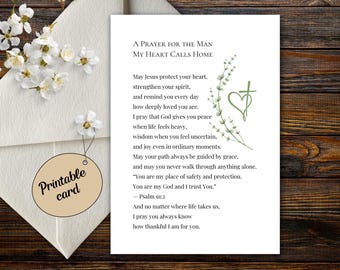 Christian Anniversary Card for Husband, Prayer Verse (Digital Download)