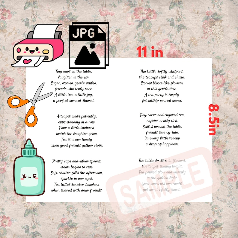Tea Card Sentiments Printable Tea Sentiments, Poems Quotes Bundle (digital Download) - Etsy