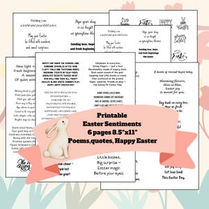 Bundel met afdrukbare paasgevoelens, gedichten en citaten (digitale download)