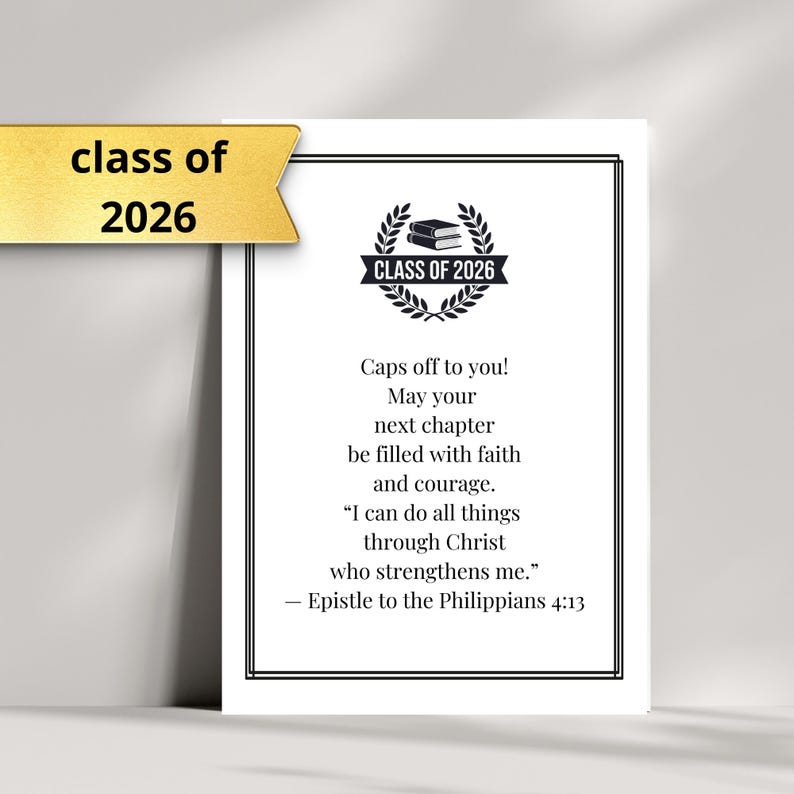 Christian Graduation Cards, Class of 2026 Sentiments, Bible Verse ...