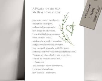 Christian Anniversary Card for Husband, Prayer Verse (Digital Download)