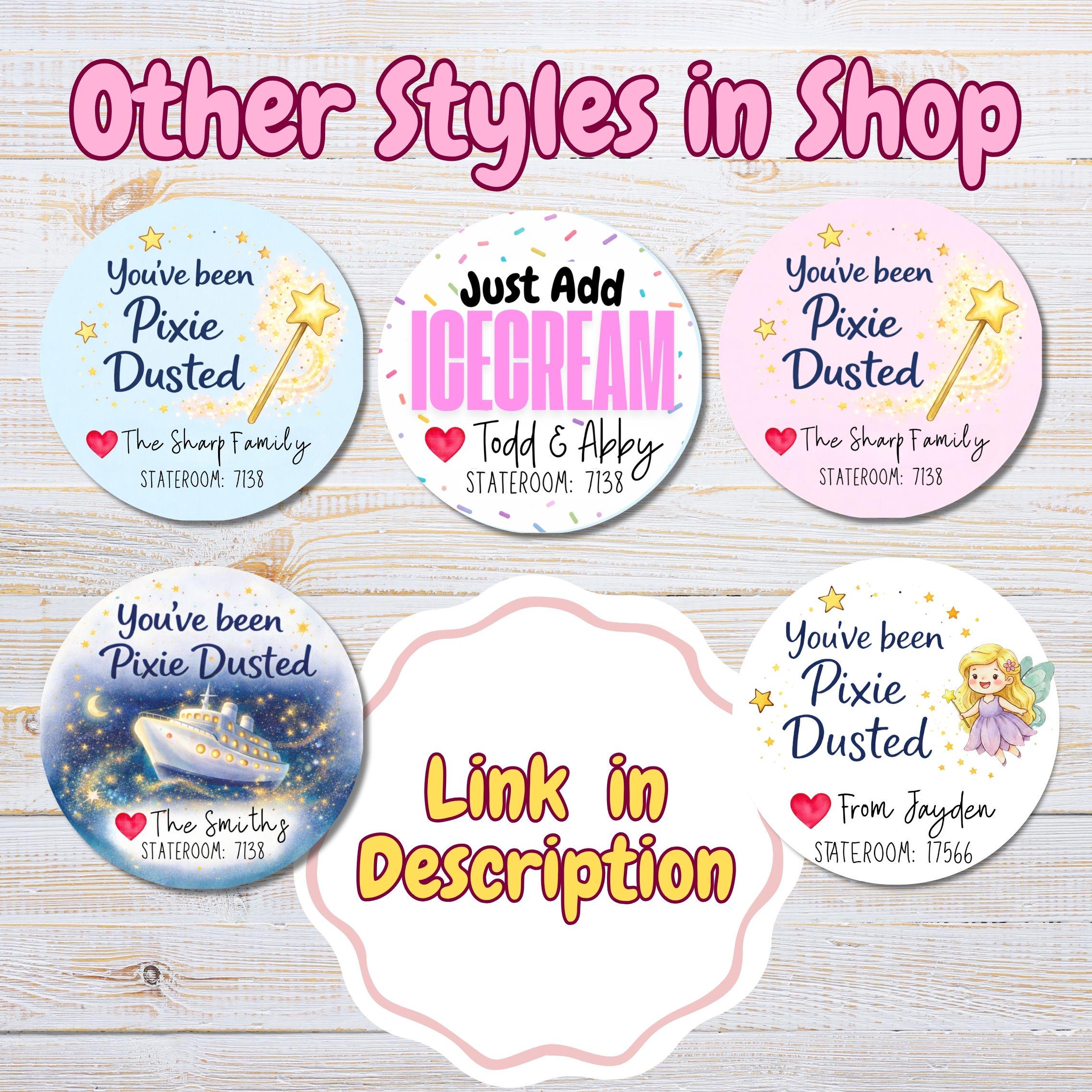 Personalized Fish Extender Gift Sticker, Cruise Door Gift Label, Custom ...