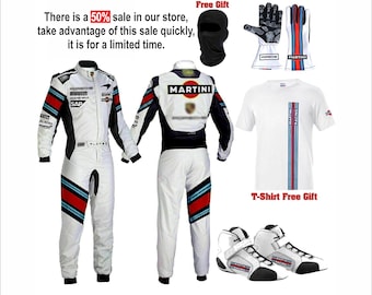 Traje de karting CIK FIA Nivel 2 | Conjunto de karting con zapatos y guantes | Camiseta y pasamontañas de regalo